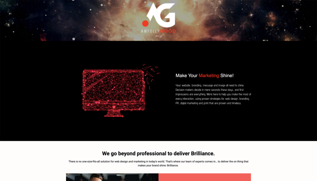 Homepage of Awfully Good Design