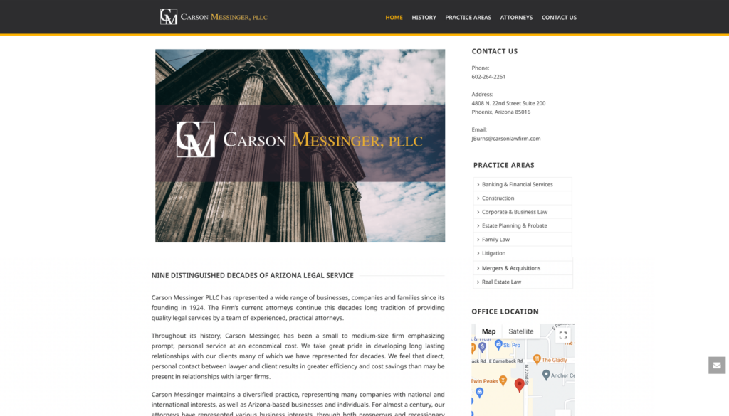 Homepage of Carson Messinger
